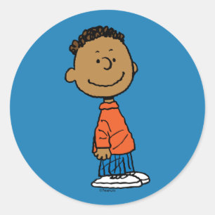 Peanuts   Franklin Smile Classic Round Sticker