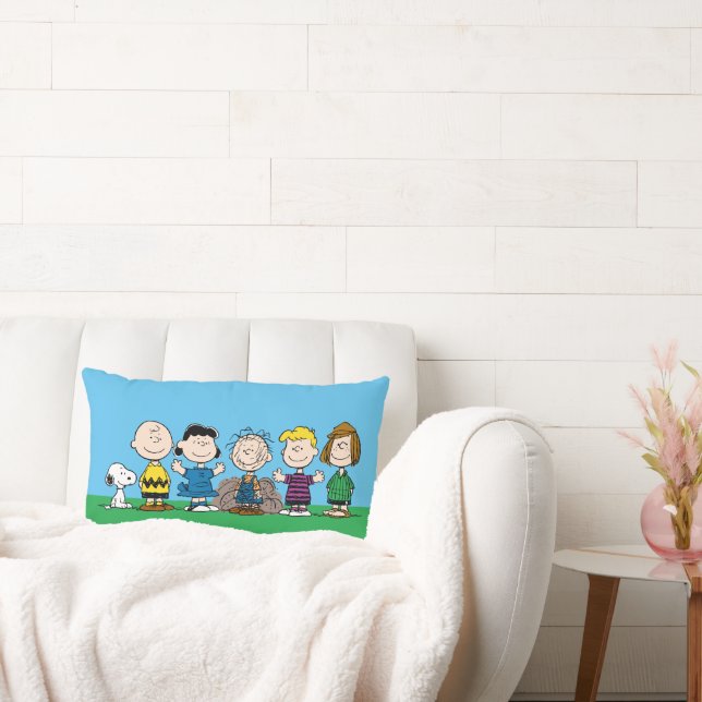 Peanuts Friends In A Row Lumbar Cushion (Couch)