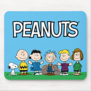 Peanuts Friends In A Row Mouse Pad