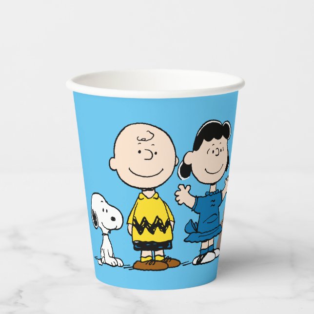 Peanuts Friends In A Row Paper Cups (Front)