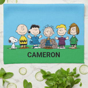 Peanuts Friends In A Row Tea Towel