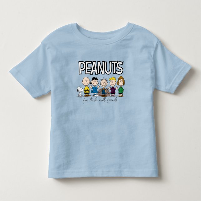 Peanuts Friends In A Row Toddler T-Shirt (Front)