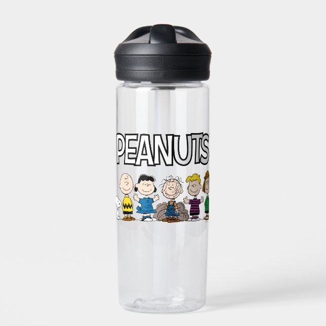 Peanuts Friends In A Row Water Bottle (Front)