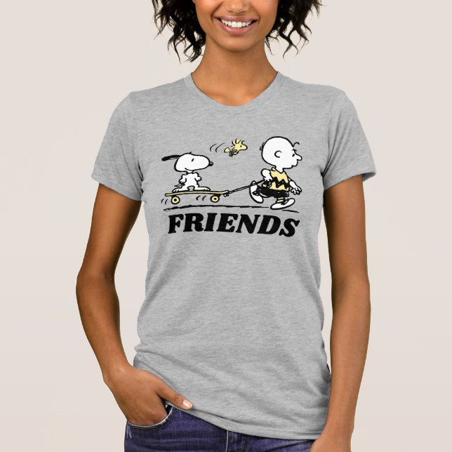 PEANUTS | Friends Skate Boarding T-Shirt (Front)