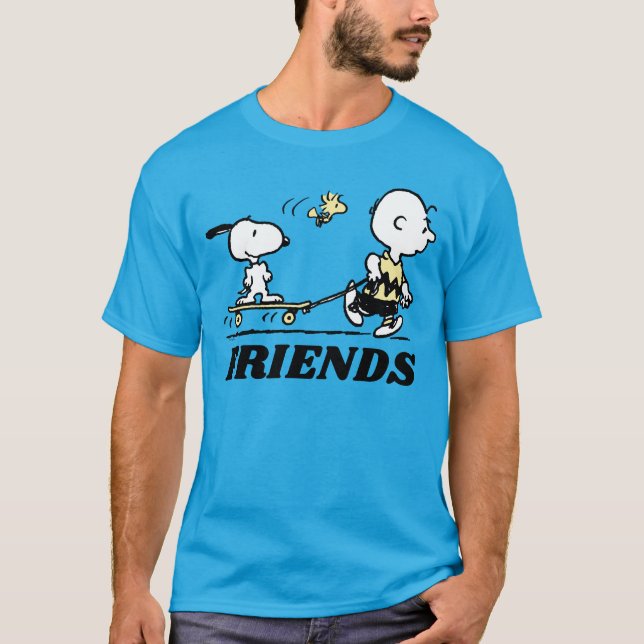 PEANUTS | Friends Skate Boarding T-Shirt (Front)