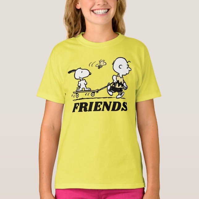 PEANUTS | Friends Skate Boarding T-Shirt (Front)