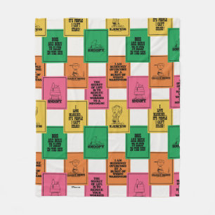 Peanuts   Fun Colorblock Pattern Fleece Blanket