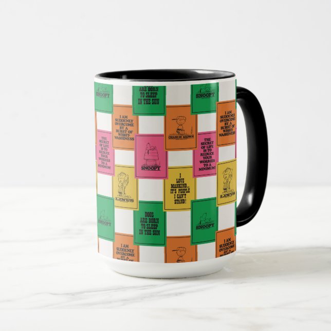 Peanuts | Fun Colorblock Pattern Mug (Front Right)