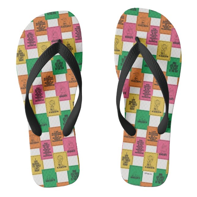 Peanuts | Fun Colorblock Pattern Thongs (Footbed)