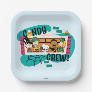 Peanuts Gang Candy Crew Halloween Paper Plate