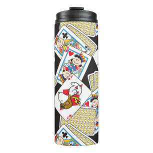 Peanuts Gang Card Deck Pattern Thermal Tumbler