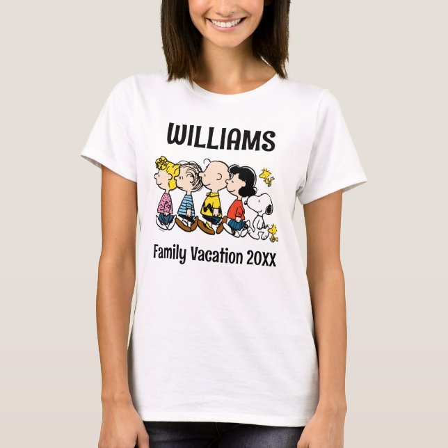 Peanuts Gang Family Vacation T-Shirt (Front)