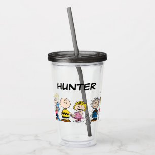 Peanuts Gang Group Lineup   Add Your Name Acrylic Tumbler