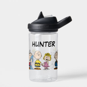 Peanuts Gang Group Lineup   Add Your Name Water Bottle