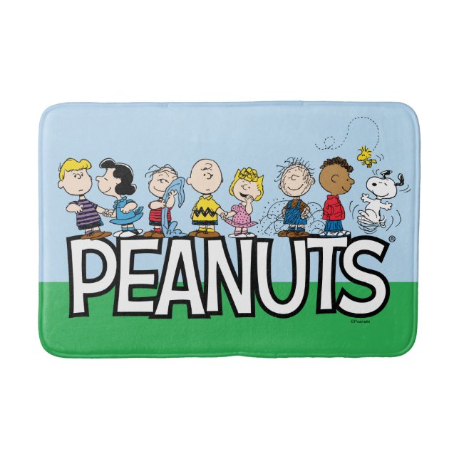 Peanuts Gang Group Lineup Bath Mat (Front)