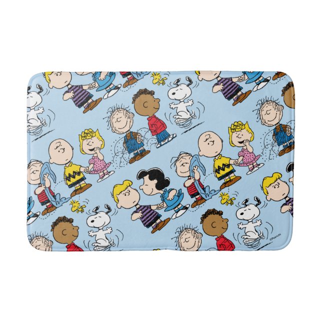 Peanuts Gang Group Lineup Bath Mat (Front)