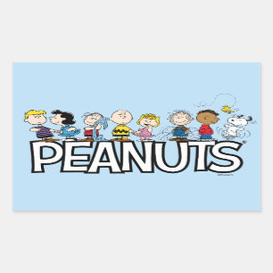 Peanuts Gang Group Lineup Rectangular Sticker