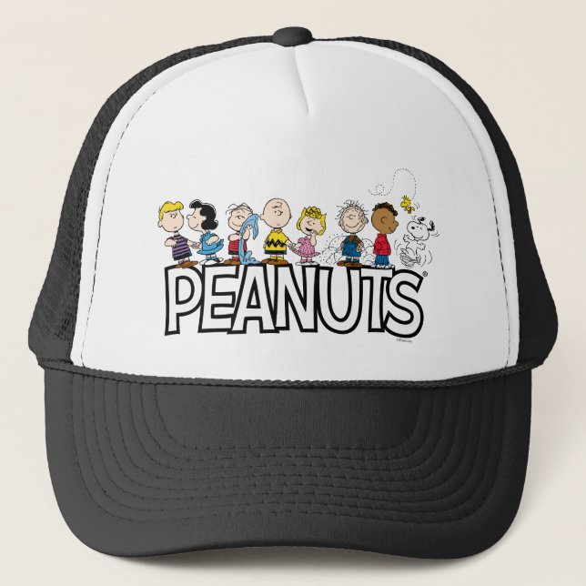 Peanuts Gang Group Lineup Trucker Hat (Front)