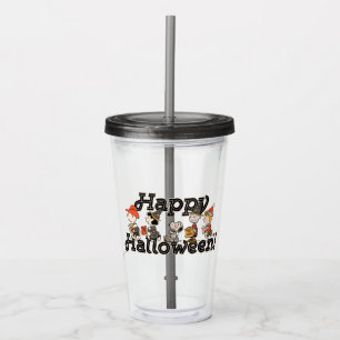 Peanuts Gang Happy Halloween Parade Acrylic Tumbler