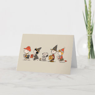 Peanuts Gang Happy Halloween Parade Card
