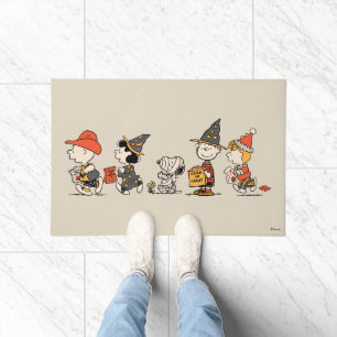 Peanuts Gang Happy Halloween Parade Doormat
