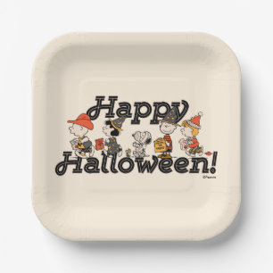 Peanuts Gang Happy Halloween Parade Paper Plate