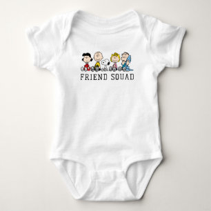 Peanuts Gang Sitting Together Baby Bodysuit