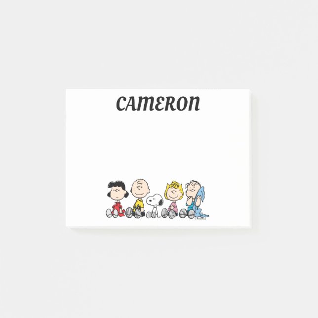 Peanuts Gang Sitting Together Post-it Notes (Front)