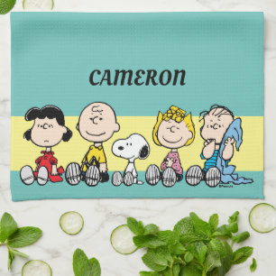 Peanuts Gang Sitting Together Tea Towel
