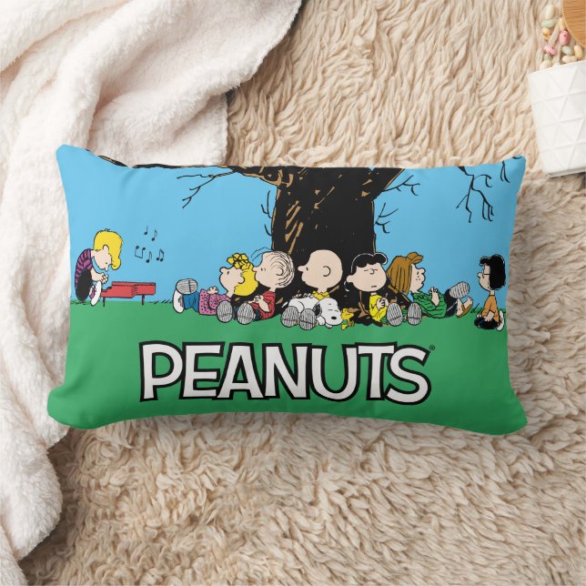 Peanuts Gang Under A Tree Lumbar Cushion (Blanket)