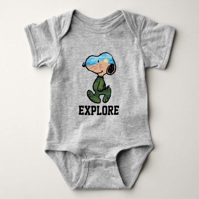 Peanuts | Great Outdoor Snoopy Baby Bodysuit (Front)