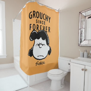 Peanuts Grouchy Since Forever Lucy Shower Curtain