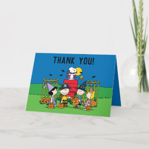 Peanuts   Halloween Birthday Party Thank You Card