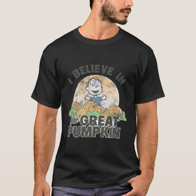 Peanuts Halloween I Believe In The Great Pumpkin T T-Shirt (Front)