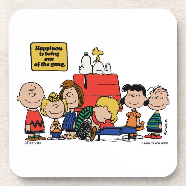 Peanuts | Happiness is Being One of the Gang Coaster (Front)