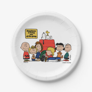 Peanuts   Happiness is Being One of the Gang Paper Plate