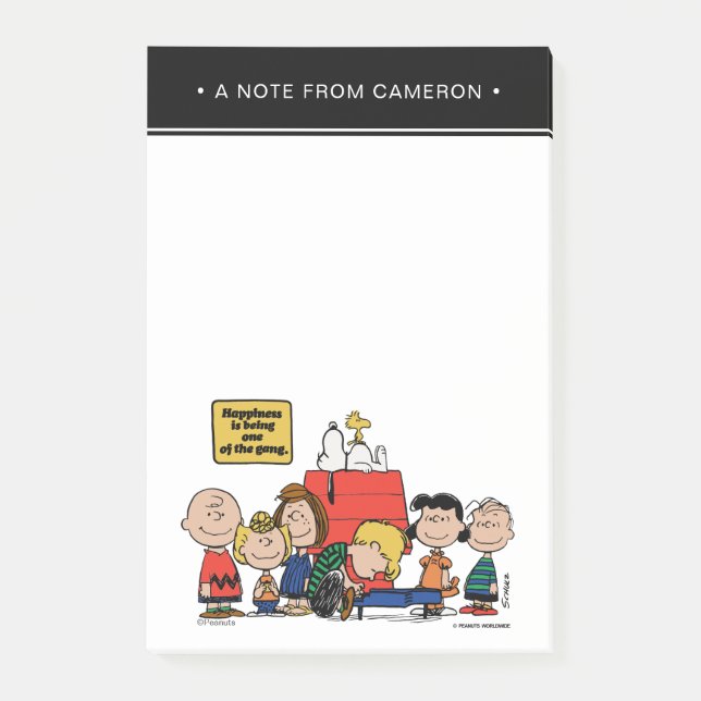 Peanuts | Happiness is Being One of the Gang Post-it Notes (Front)