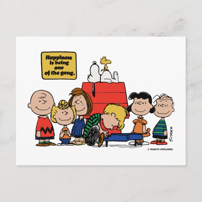 Peanuts | Happiness is Being One of the Gang Postcard (Front)