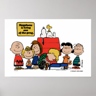 Peanuts Happiness is Being One of the Gang Poster