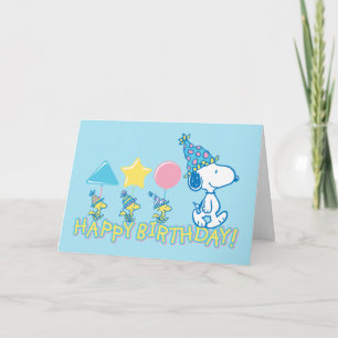 Peanuts   Happy Birthday Snoopy & Woodstock Card