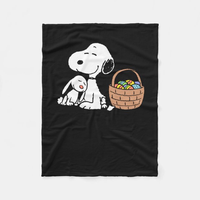 Peanuts happy easter  fleece blanket (Front)