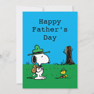 Peanuts   Happy Father's Day Campers Holiday Card