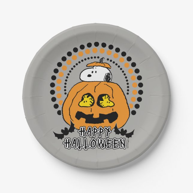 Peanuts | Happy Halloween Paper Plate (Front)