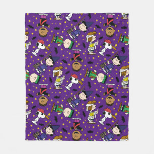 Peanuts Happy Halloween Pattern Fleece Blanket