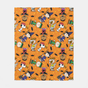 Peanuts   Happy Halloween Pattern Fleece Blanket