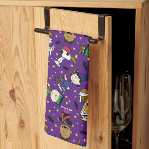 Peanuts   Happy Halloween Pattern Tea Towel