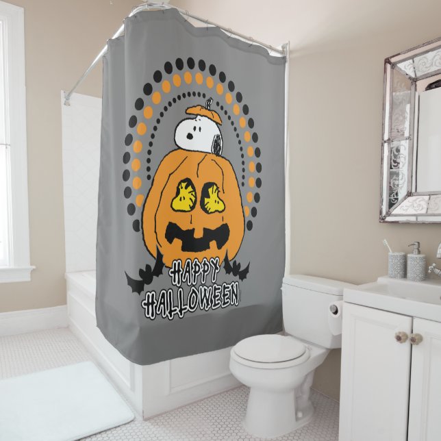Peanuts | Happy Halloween Shower Curtain (In Situ)