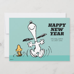 Peanuts Happy Happy New Year Holiday Card