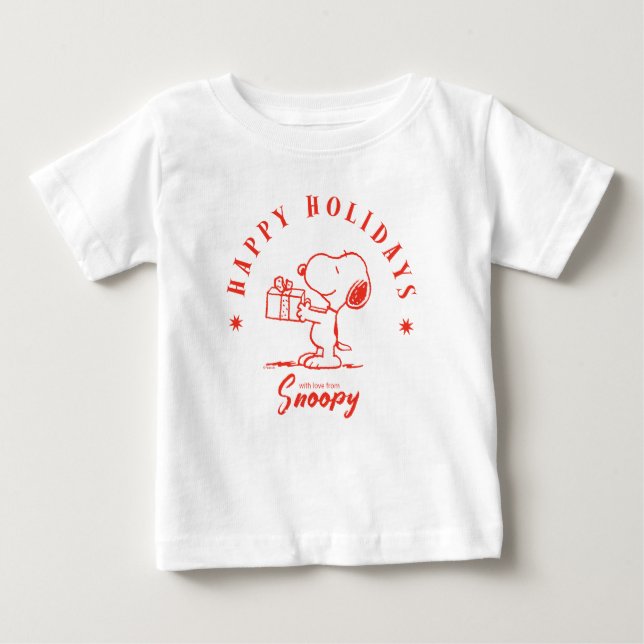 Peanuts | Happy Holidays from Snoopy Baby T-Shirt (Front)
