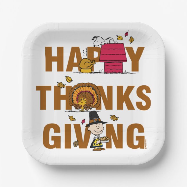 Peanuts | Happy Thanksgiving Combo Paper Plate (Front)
